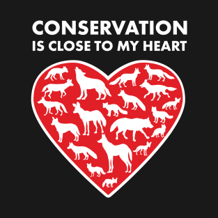 Canines Conservation Heart T-Shirt