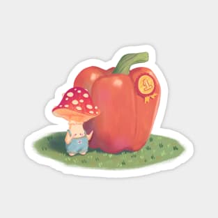 Farmer Mushroom Magnet