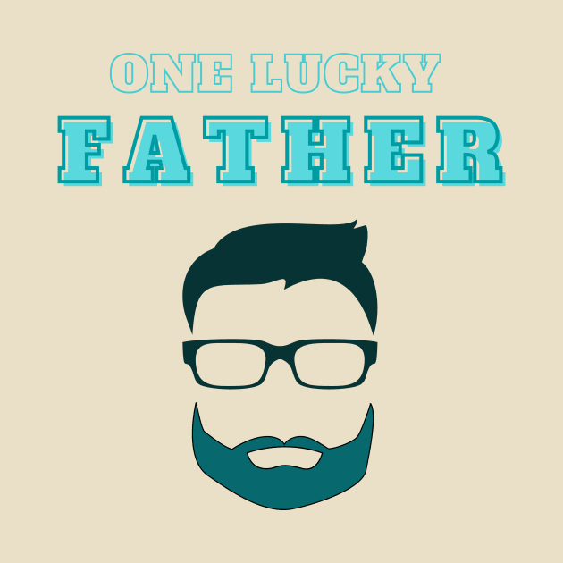 Funny One Lucky Father design for lucky dads by Digital Mag Store