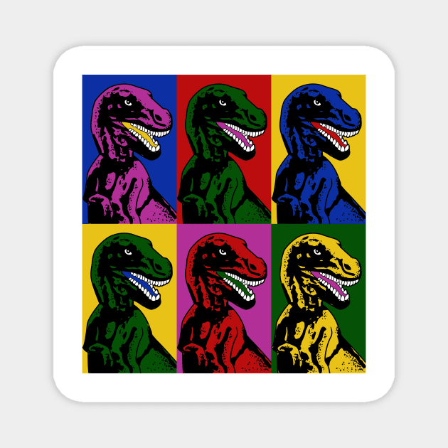 Dinosaur Pop Art Magnet by tabners