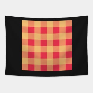 Orchard Plaid - Yellow and Red Tapestry