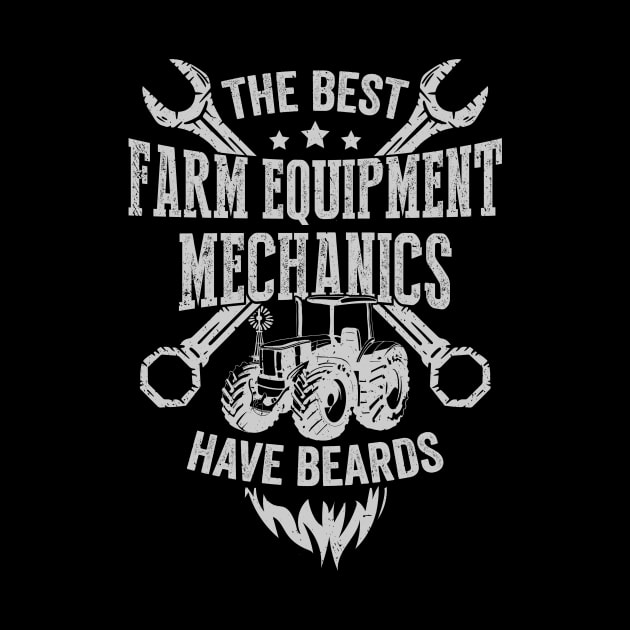 Bearded Farm Equipment Mechanic Gift by Dolde08