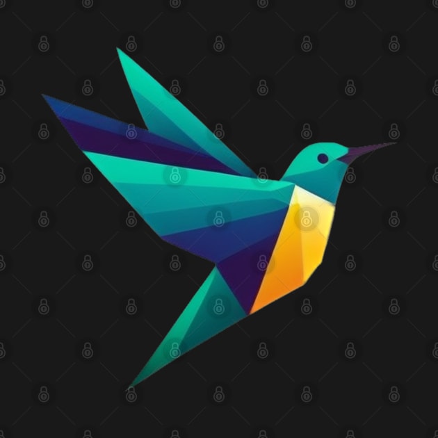 Paradise Bird - Geometric bird design for the environment by Greenbubble