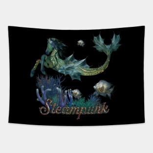 Awesome steampunk seahorse Tapestry