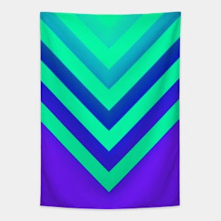 Cyan & Violet Chevron Tapestry