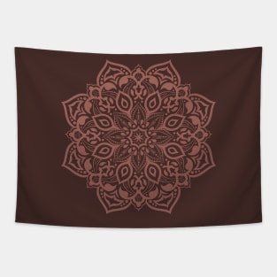 Elegant terracotta clay mandala - tone on tone Tapestry