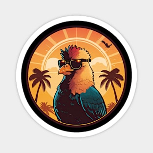 Chicken in a sunset Magnet