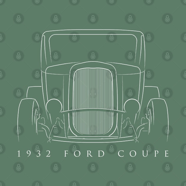 1932 Ford Model A Coupe - front stencil, white by mal_photography