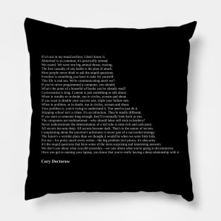 Cory Doctorow Quotes Pillow