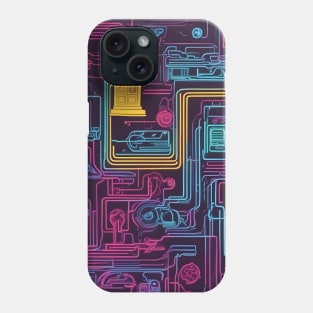 retro circuit Phone Case