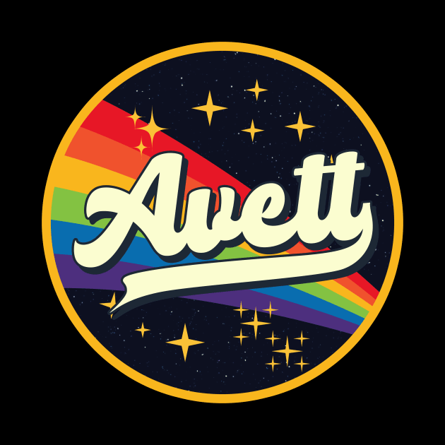 Avett // Rainbow In Space Vintage Style by LMW Art