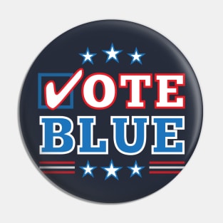 Vote Blue Democratic Midterm Election Pin