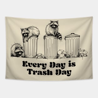 in the streets, cute raccoon, funny raccoon, trash panda, trash raccoon, raccoon garbage Tapestry