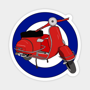 Vespa Mod Circle Magnet