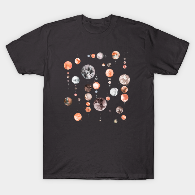 Full Moons - Geometric Astronomy - Space - T-Shirt