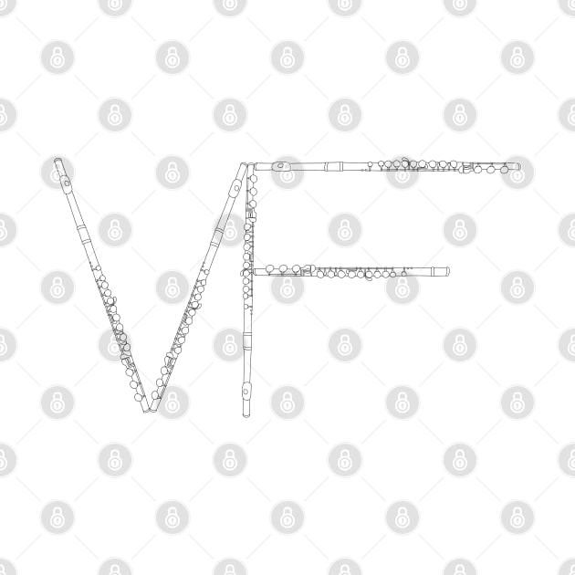 ViktoriousFlutes Black Horizontal Logo by ViktoriousFlutes