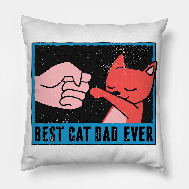 BEST CAT DAD EVER Vintage Fathers Day T-Shirt Pillow by mdstore