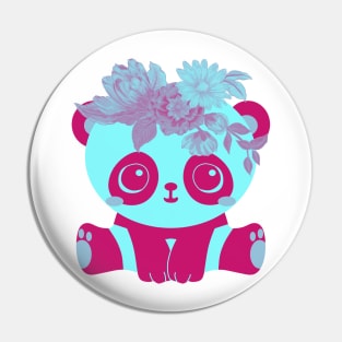 Duotone panda Pin