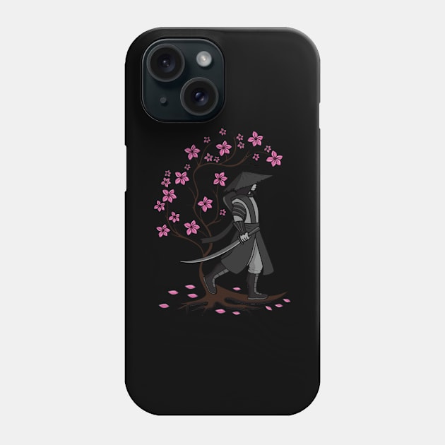 Vintage Samurai Sword Warrior Cherry Blossom Japanese Design Phone Case by Luxara