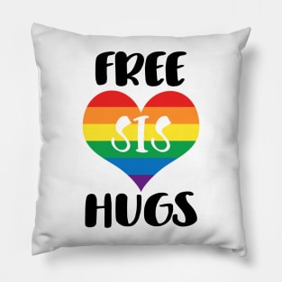 Free Sis Hugs - Black Text Pillow