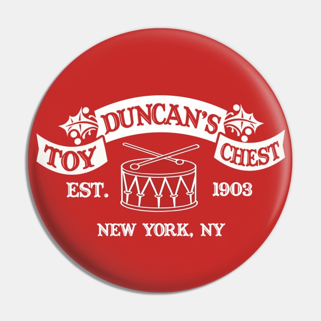 Duncan's Toy Chest Pin by PopCultureShirts