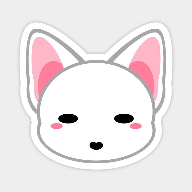 Cute White Bull Terrier Magnet by alien3287