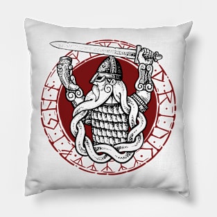 Fight and drink viking tee Pillow