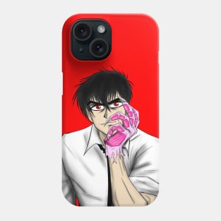 jigoku sensei nube in demon ecopop art sketch in dark school Phone Case