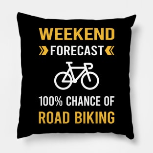 Weekend Forecast Road Biking Pillow