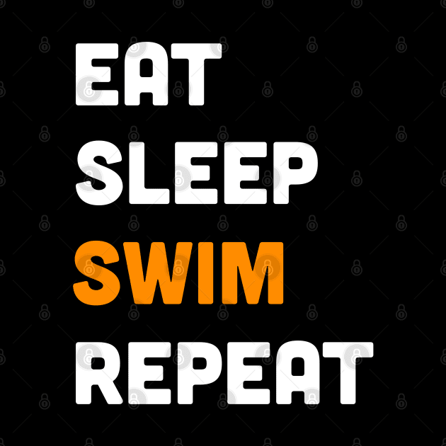 Eat sleep swim repeat by inspiringtee