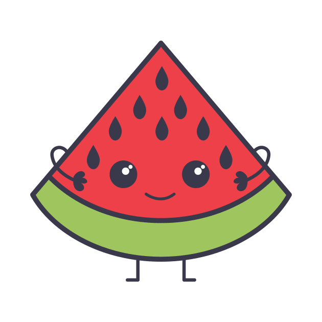 Kawaii Watermelon by Jonathan Wightman