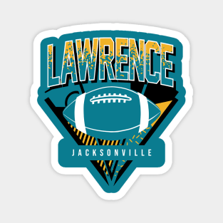 Lawrence Retro Jacksonville Football Magnet