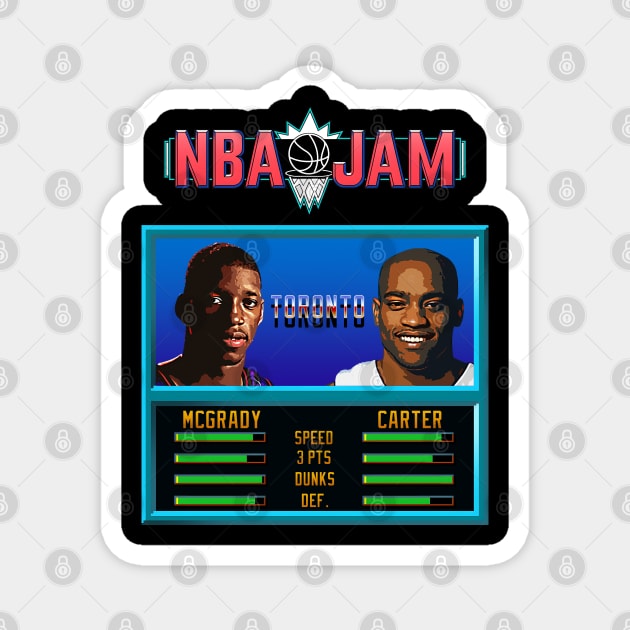 NBA JAM - Tmac and Vince Magnet by Buff Geeks Art