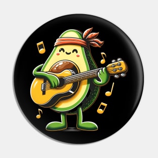 avocado playing guitar - music Pin