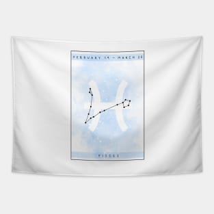 Pisces star sign design Tapestry