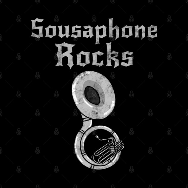 Sousaphone Rocks, Sousaphonist Heavy Rock Brass Musician by doodlerob