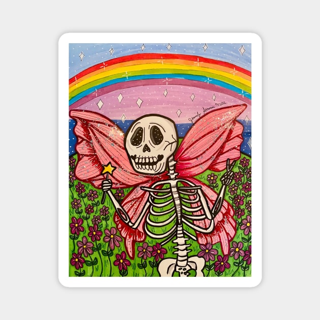 Skeleton Fairy Magnet by Stay Weird Studio Art