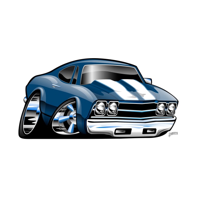 69 Muscle Car Cartoon by hobrath