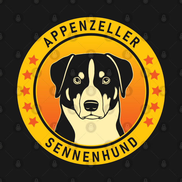 Appenzeller Sennenhund Dog Portrait by millersye