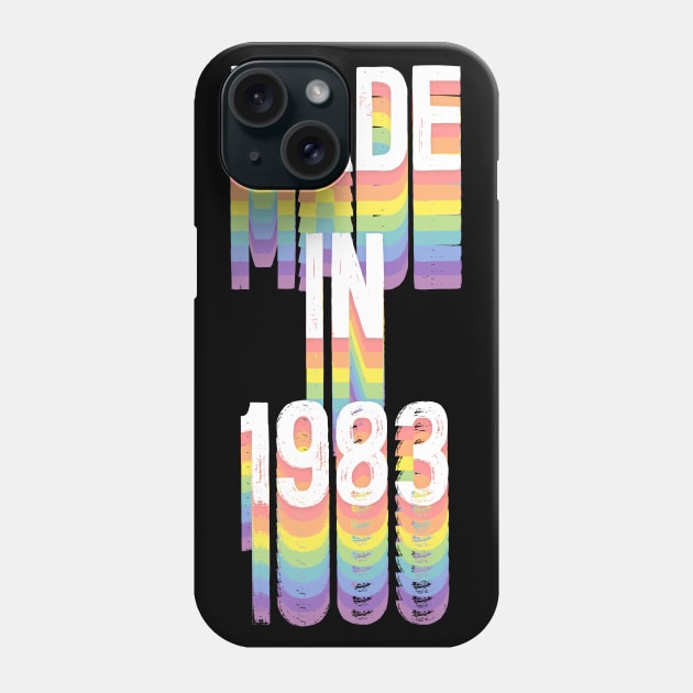 MADE IN 1983 / Birthday Typography Gift Design Phone Case by DankFutura