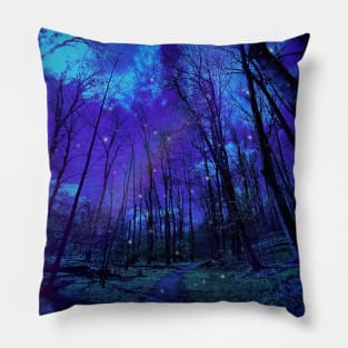 Forest at night Pillow