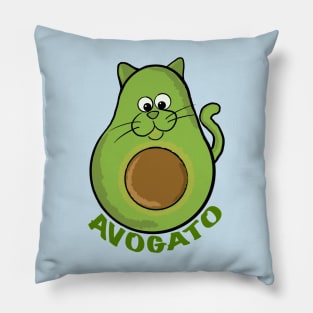 Avogato - the avocado cat Pillow