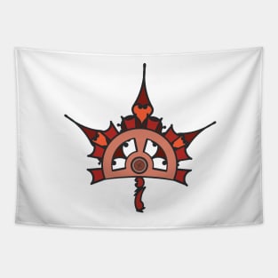 Steampunk Maple Leaf Tapestry