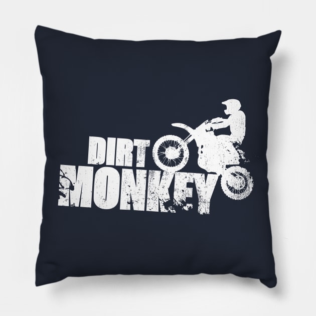 Dirt Monkey Dirt Bike Pillow by TCP