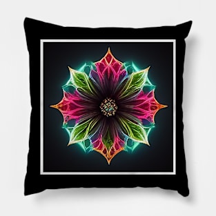 neon mandala Pillow