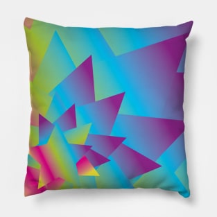 Rainbow Gradient Stars Pillow