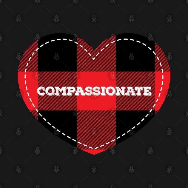 Buffalo Plaid Lumberjack Compassionate Love Heart by anonopinion