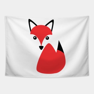 Sneaky Cute Red Fox Logo Tapestry