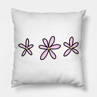 3 pink flowers Pillow