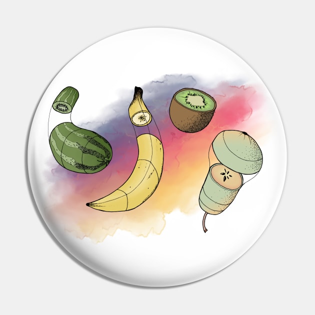 Colorful Fruit Pin by Olooriel